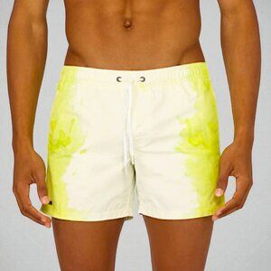 Sundek Golden Wave Special Edition tie dye swim trunks in Avocado men's M NWT